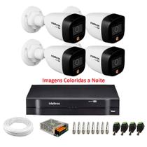 Kit 4 Câmeras de Segurança Intelbras vhd 1220 B Color Full HD 1080p 20m Infra dvr mhdx 4ch