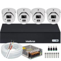 Kit 4 Cameras de Segurança Intelbras Vhd 3220d Mini Com áudio e microfone dvr 3004c Full Hd Kit 4 Cameras de Segurança Intelbras Vhd 3220d Mini Com áudio e microfone dvr 3004c Full Hd