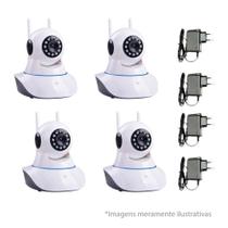 Kit 4 Câmeras de Segurança IP Sem Fio Wifi HD 720p Robo Wireless - Afc