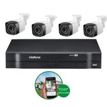 Kit 4 Câmeras De Segurança Residencial Dvr Intelbras mhdx Full Hd