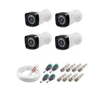 Kit 4 Câmeras De Segurança Residencial e comercial hd + cabo + conectores - Camera P/DVR