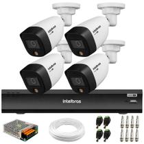 Kit 4 Câmeras de Segurança VHD 1220 B Full Color Full HD 1080p DVR Intelbras iMHDX 3108 8 Canais