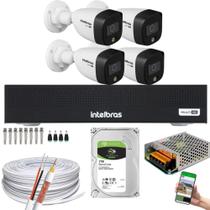 Kit 4 Câmeras de Segurança VHD 1220 B Full Color Full HD 1080p DVR Intelbras MHDX 3004-C - 4 Ch C/Hd Kit 4 Câmeras de Segurança VHD 1220 B Full Color Full HD 1080p DVR Intelbras MHDX 3004-C - 4 Ch C/Hd