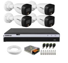 Kit 4 Câmeras de Segurança VHD 1220 B Full Color Full HD 1080p + DVR Intelbras MHDX 3104 - 4 Ch S/Hd