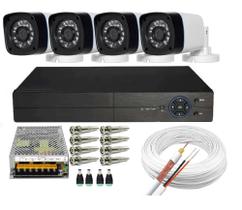 Kit 4 Câmeras De Vigilância Acesso Imagens Via Celular E Pc Kit 4 Câmeras De Vigilância Acesso Imagens Via Celular E Pc