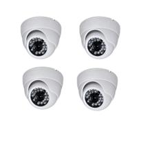 Kit 4 CâmeraS Dome HD Infra Vermelho 24 Leds 20 Metros