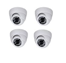 Kit 4 CâmeraS Dome HD Infra Vermelho 24 Leds 20mt Kit 4 CâmeraS Dome HD Infra Vermelho 24 Leds 20mt