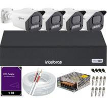 Kit 4 Câmeras Full Color C/Áudio Dvr Intelbras 4ch 1TB Purple Kit 4 Câmeras Full Color C/Áudio Dvr Intelbras 4ch 1TB Purple