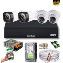 Kit 4 Câmeras FULL HD + DVR Intelbras MHDX 3004c C/HD