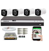 Kit 4 Câmeras HD 720p + DVR Intelbras MHDX 3104 S/HD