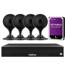Kit 4 Câmeras Infra 10 Wifi Sf Im3 Full Hd Nvr Intelbras 1tb Kit 4 Câmeras Infra 10 Wifi Sf Im3 Full Hd Nvr Intelbras 1tb
