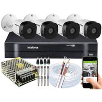 Kit 4 Câmeras Intelbras 1120 B G4 Hd 20m Dvr 4 Ch 1104 s/ Hd