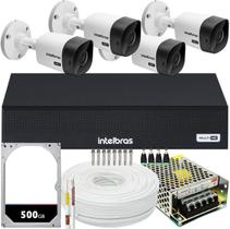 Kit 4 Câmeras Intelbras 1120b Com Dvr 8 Canais E Hd Incluso Kit 4 Câmeras Intelbras 1120b Com Dvr 8 Canais E Hd Incluso