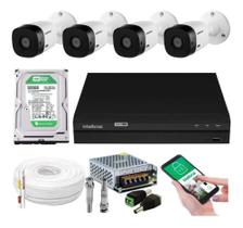 Kit 4 Câmeras Intelbras 1120b Dvr 4 Canais Com Hd Completo