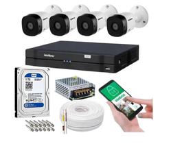 Kit 4 Câmeras Intelbras 1120b Dvr 4 Canais Com Hd Kit 4 Câmeras Intelbras 1120b Dvr 4 Canais Com Hd