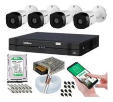 Kit 4 Câmeras Intelbras 1120b Dvr 4 Canais Intelbras C/ Hd Lançamento