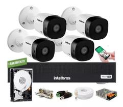 Kit 4 Cameras Intelbras 1120b Dvr 4 Canais Intelbras C/hd Kit 4 Cameras Intelbras 1120b Dvr 4 Canais Intelbras C/hd