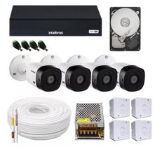 Kit 4 Câmeras Intelbras 1120b Dvr 4 Canais Lançamento - Com Hd