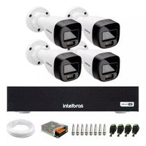 Kit 4 Câmeras Intelbras 1120b Full Color Vhd, Dvr Mhdx 1004c