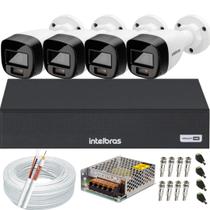 Kit 4 Câmeras Intelbras 1120b Full Color Vhd Dvr Mhdx 1104c Colorido 24hrs
