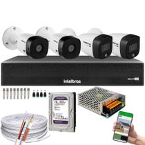 Kit 4 Câmeras Intelbras 2 cam Full Color 2 cam 1220b Full Hd Dvr Mhdx 1008-C C/HD 1TB PURPLE
