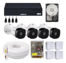Kit 4 Câmeras Intelbras 20 Mts Dvr Intelbras Com Hd Completo