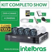 Kit 4 câmeras Intelbras 20metros full hd 1080p completo alta definição