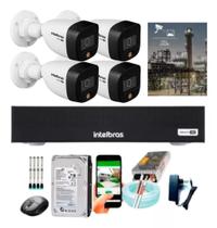Kit 4 Câmeras Intelbras Fullcolor 1220 Dvr Intelbras 3004