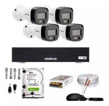 Kit 4 Câmeras Intelbras Fullcolor Dvr Intelbras 4ch Completo