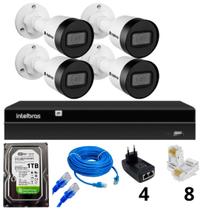 Kit 4 câmeras intelbras tecnologia IP Vipc 1230B Nvd 1404 C/hd 1 TB Kit 4 câmeras intelbras tecnologia IP Vipc 1230B Nvd 1404 C/hd 1 TB