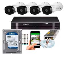 Kit 4 Câmeras Intelbras VHC 1120b Dvr 4 Canais Lançamento C/Hd 250gb Kit 4 Câmeras Intelbras VHC 1120b Dvr 4 Canais Lançamento C/Hd 250gb