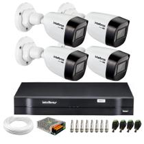 Kit 4 Câmeras Intelbras VHD 1130 Bullet HD 720p + DVR Intelbras MHDX MULTI HD 4 Canais