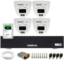 Kit 4 Câmeras Intelbras VHD 1220 D G7 Full Color Full HD Visão Noturna 20m + DVR Intelbras MHDX 3004-C 4 Canais + HD SkyHawk 2TB