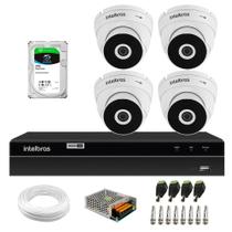 Kit 4 Câmeras Intelbras VHD 3230 D G7 Dome Full HD 1080p Visão Noturna de 30m IP67 + Dvr Intelbras MHDX 1204 4 Canais + HD 2TB