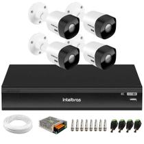 Kit 4 Câmeras Intelbras VHD 3530 B 5MP HDCVI Bullet Visão Noturna 30m IP67 + DVR Intelbras IMHDX 5108 8 Canais