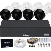 Kit 4 Câmeras Intelbras vhl 1120b Dvr Mhdx 4 Canais Ssd 512gb Kit 4 Câmeras Intelbras vhl 1120b Dvr Mhdx 4 Canais Ssd 512gb