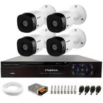 Kit 4 Câmeras Intelbras VHL 1220 B Bullet Full HD 1080p Visão Noturna 20m IP66 + Dvr Tudo Forte TFHDX 3304 4 Canais Com App Xmeye + HD 1TB BarraCuda