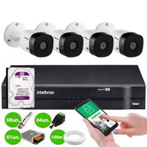 Kit 4 Câmeras Intelbras