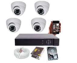 Kit 4 Câmeras Internas Ahd 720p + Dvr + Hd e Acessórios Ótima Resolução
