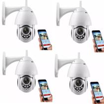 Kit 4 Câmeras Ip PTZ A1 Prova D'água Externa Segurança com Wifi Infravermelho Visão Noturna Kit 4 Câmeras Ip PTZ A1 Prova D'água Externa Segurança com Wifi Infravermelho Visão Noturna
