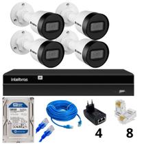 Kit 4 câmeras IP Vipc 1230B Intelbras NVD 1404 C/HD 500GB Kit 4 câmeras IP Vipc 1230B Intelbras NVD 1404 C/HD 500GB
