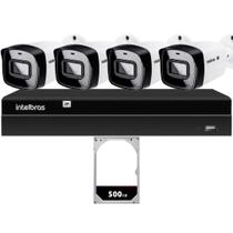 Kit 4 Câmeras IP Vipc 1230B Intelbras NVD 1404P HD 500GB Kit 4 Câmeras IP Vipc 1230B Intelbras NVD 1404P HD 500GB