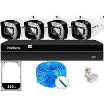 Kit 4 Câmeras IP Vipc Intelbras NVD 1404P HD 500GB Kit 4 Câmeras IP Vipc Intelbras NVD 1404P HD 500GB