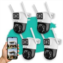 Kit 4 Câmeras Jortan Wifi Lente Dupla Externa Visão Noturna Kit 4 Câmeras Jortan Wifi Lente Dupla Externa Visão Noturna