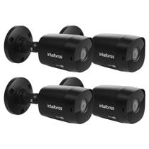 Kit 4 Câmeras Multi HD 2 Megapixels 3.6mm IR20m VHD 1220 B G6 BLACK Intelbras