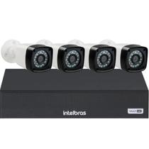 Kit 4 Câmeras Segurança 1080p Full Hd Dvr Intelbras 4 canais