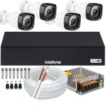 Kit 4 cameras seguranca 2mp Full HD DVR Intelbras 1004c S/ HD Kit 4 cameras seguranca 2mp Full HD DVR Intelbras 1004c S/ HD