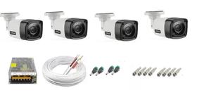 Kit 4 Cameras Segurança 720p + Acessórios
