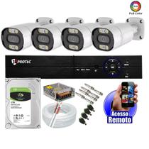 Kit 4 Câmeras Segurança Colorida Dia Noite Full Color 2mp 1080p 20m Infra Dvr 4 Canais Cloud 1tb Kit 4 Câmeras Segurança Colorida Dia Noite Full Color 2mp 1080p 20m Infra Dvr 4 Canais Cloud 1tb