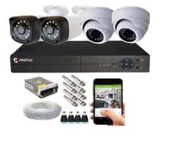 Kit 4 Câmeras Segurança Com Gravador Dvr Hdmi Acesso Nuvem Kit 4 Câmeras Segurança Com Gravador Dvr Hdmi Acesso Nuvem